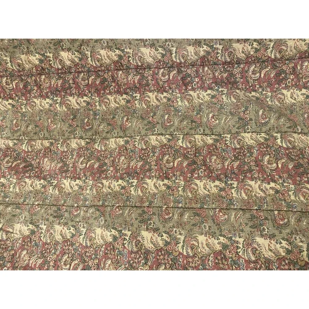 VINTAGE Ralph Lauren Hearthside Twin Size Comforter Floral Paisley Linen Cotton
